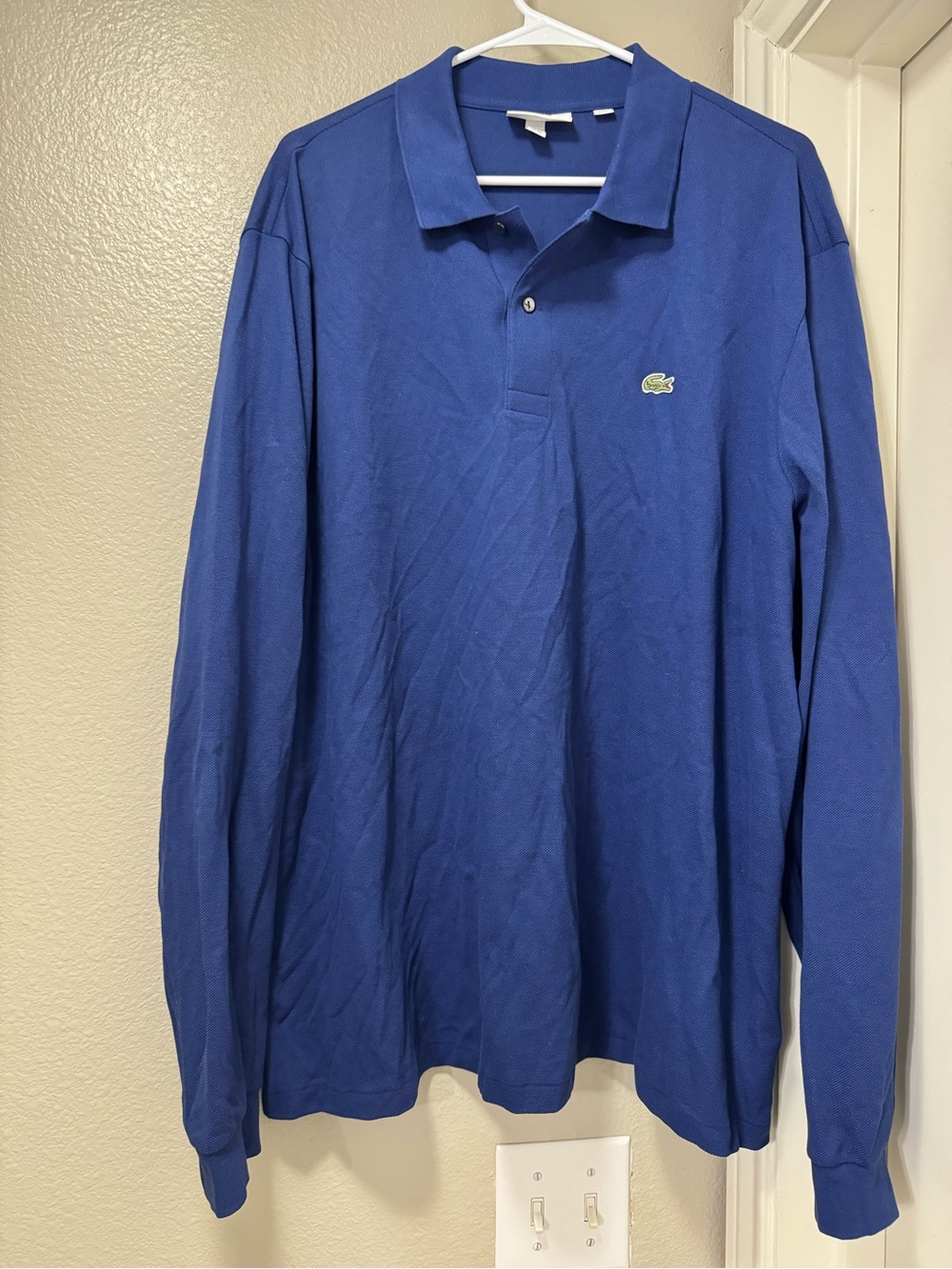 Lacoste Men's Long-Sleeve Polo - Royal Blue